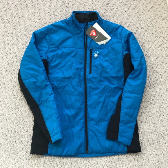 Spyder Men’s Glissade Blue Jacket - NWT size L - Picture 1 of 9
